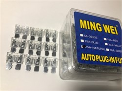 Набор предохранителей MING WEL-флажковые в пластиковом пакет 25 А-(ЕВРО)(100 шт в упак) 273