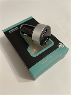 CAR CHARGER Штуцер электронный с вольметром+2-USB №-6244 (12V 24V ) 2.4 А(зарядка аккум и телефона) 6244
