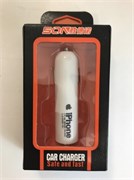 __ШТУЦЕР-SON-№6233 с 1-USB 12V-24V-1А ( Супер-Длинный) Белый в пакете 6233