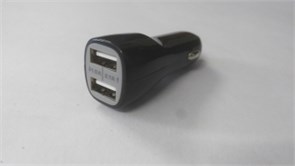 _ШТУЦЕР №С-03- UNIVERSAL CHARGER с 2-USB 12V-24V-2.1А,Черный,короткий (в блистере) ФАБРИКА 2852